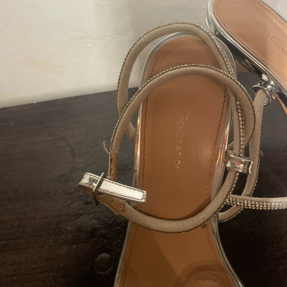 Bcbgeneration Illara Sandal Silver Rhinestone Hee… - image 5